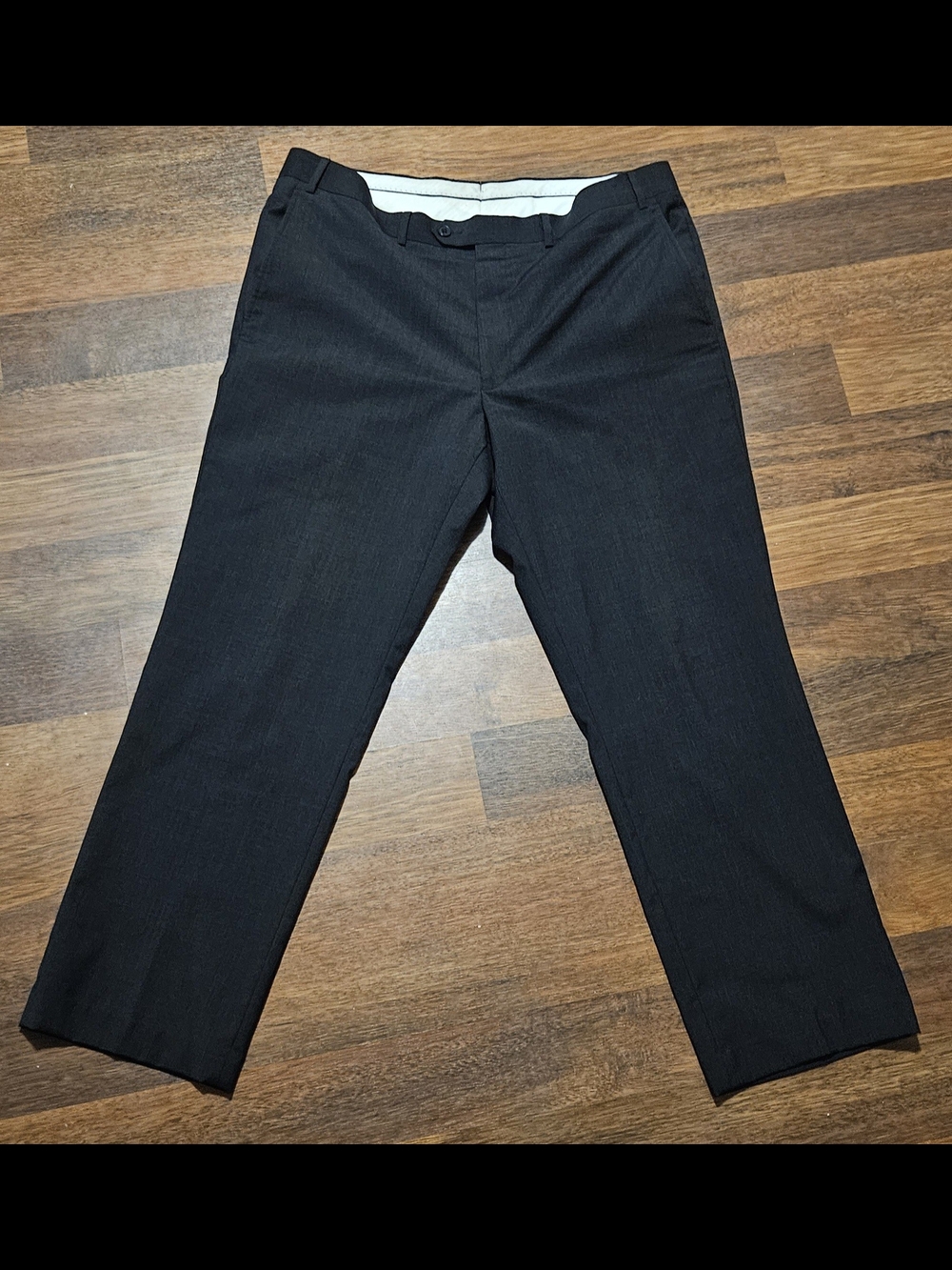 SAKS FIFTH AVE NUE mens slim-fit dress pants SIZE 38x29 COLOR BLACK CLD